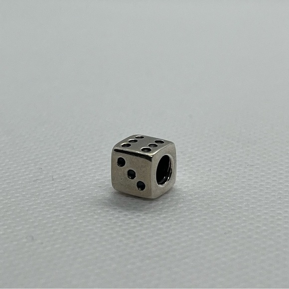 Pandora Sterling Silver Dice Charm ALE 925 Lucky Dice Bead - Picture 2 of 8